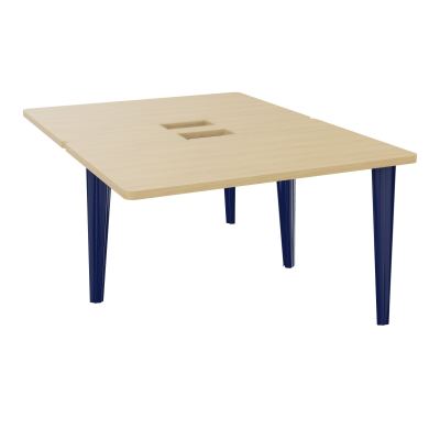 4L BUREAUX PIEDS PARTAGES POLE 2 SUIVANT L120XP160CM DECOUPE TRAPPE SIMPLE ACCES PIED FX