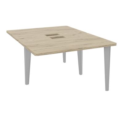 4L BUREAUX PIEDS PARTAGES POLE 2 SUIVANT L120XP160CM DECOUPE TRAPPE SIMPLE ACCES PIED FX