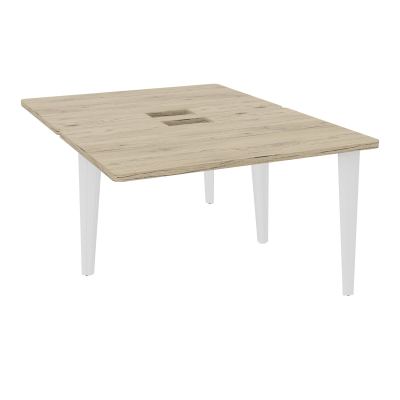 4L BUREAUX PIEDS PARTAGES POLE 2 SUIVANT L120XP160CM DECOUPE TRAPPE SIMPLE ACCES PIED FX