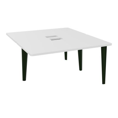 4L BUREAUX PIEDS PARTAGES POLE 2 SUIVANT L140XP160CM DECOUPE TRAPPE SIMPLE ACCES PIED FX