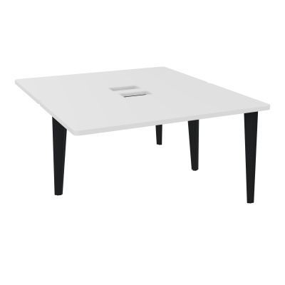 4L BUREAUX PIEDS PARTAGES POLE 2 SUIVANT L140XP160CM DECOUPE TRAPPE SIMPLE ACCES PIED FX