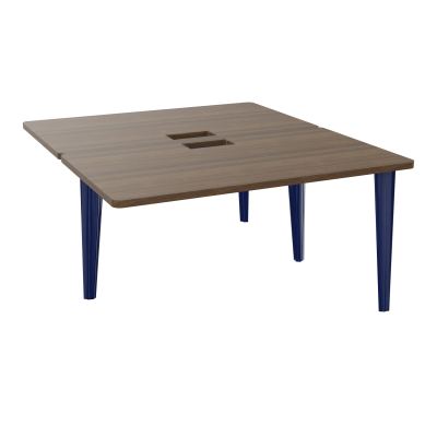 4L BUREAUX PIEDS PARTAGES POLE 2 SUIVANT L140XP160CM DECOUPE TRAPPE SIMPLE ACCES PIED FX