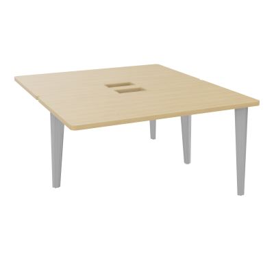 4L BUREAUX PIEDS PARTAGES POLE 2 SUIVANT L140XP160CM DECOUPE TRAPPE SIMPLE ACCES PIED FX