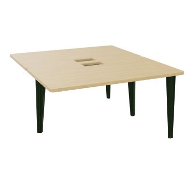 4L BUREAUX PIEDS PARTAGES POLE 2 SUIVANT L140XP160CM DECOUPE TRAPPE SIMPLE ACCES PIED FX