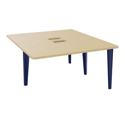 4L BUREAUX PIEDS PARTAGES POLE 2 SUIVANT L140XP160CM DECOUPE TRAPPE SIMPLE ACCES PIED FX