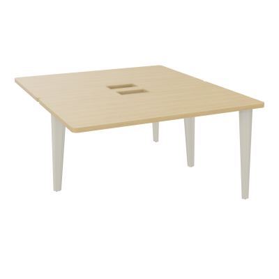 4L BUREAUX PIEDS PARTAGES POLE 2 SUIVANT L140XP160CM DECOUPE TRAPPE SIMPLE ACCES PIED FX