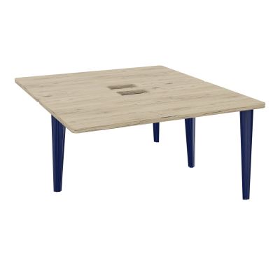 4L BUREAUX PIEDS PARTAGES POLE 2 SUIVANT L140XP160CM DECOUPE TRAPPE SIMPLE ACCES PIED FX