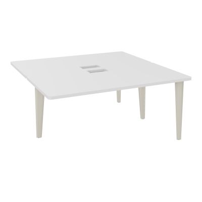 4L BUREAUX PIEDS PARTAGES POLE 2 SUIVANT L160XP160CM DECOUPE TRAPPE SIMPLE ACCES PIED FX
