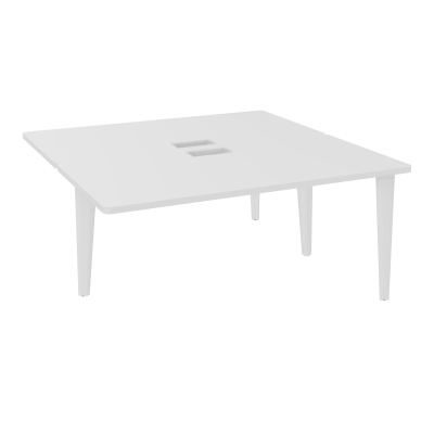 4L BUREAUX PIEDS PARTAGES POLE 2 SUIVANT L160XP160CM DECOUPE TRAPPE SIMPLE ACCES PIED FX