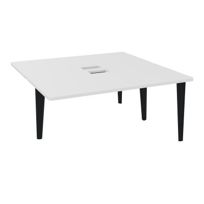 4L BUREAUX PIEDS PARTAGES POLE 2 SUIVANT L160XP160CM DECOUPE TRAPPE SIMPLE ACCES PIED FX