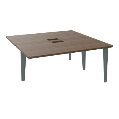4L BUREAUX PIEDS PARTAGES POLE 2 SUIVANT L160XP160CM DECOUPE TRAPPE SIMPLE ACCES PIED FX