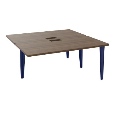 4L BUREAUX PIEDS PARTAGES POLE 2 SUIVANT L160XP160CM DECOUPE TRAPPE SIMPLE ACCES PIED FX