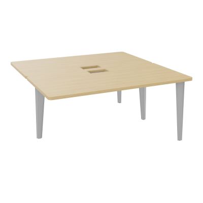 4L BUREAUX PIEDS PARTAGES POLE 2 SUIVANT L160XP160CM DECOUPE TRAPPE SIMPLE ACCES PIED FX