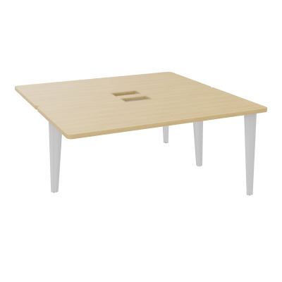 4L BUREAUX PIEDS PARTAGES POLE 2 SUIVANT L160XP160CM DECOUPE TRAPPE SIMPLE ACCES PIED FX