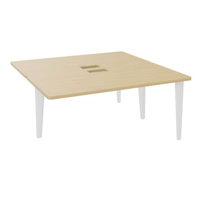 4L BUREAUX PIEDS PARTAGES POLE 2 SUIVANT L160XP160CM DECOUPE TRAPPE SIMPLE ACCES PIED FX