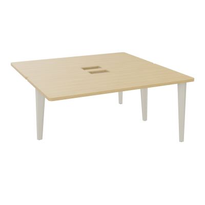 4L BUREAUX PIEDS PARTAGES POLE 2 SUIVANT L160XP160CM DECOUPE TRAPPE SIMPLE ACCES PIED FX