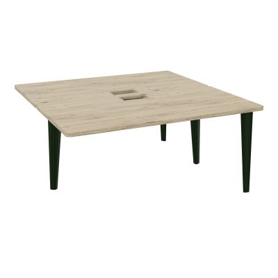 4L BUREAUX PIEDS PARTAGES POLE 2 SUIVANT L160XP160CM DECOUPE TRAPPE SIMPLE ACCES PIED FX