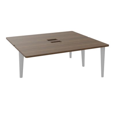 4L BUREAUX PIEDS PARTAGES POLE 2 SUIVANT L180XP160CM DECOUPE TRAPPE SIMPLE ACCES PIED FX