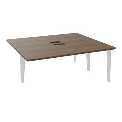 4L BUREAUX PIEDS PARTAGES POLE 2 SUIVANT L180XP160CM DECOUPE TRAPPE SIMPLE ACCES PIED FX