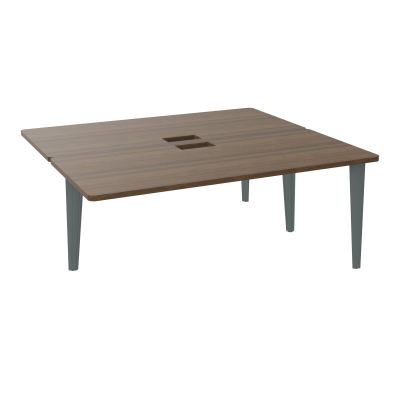 4L BUREAUX PIEDS PARTAGES POLE 2 SUIVANT L180XP160CM DECOUPE TRAPPE SIMPLE ACCES PIED FX