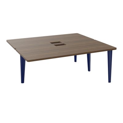 4L BUREAUX PIEDS PARTAGES POLE 2 SUIVANT L180XP160CM DECOUPE TRAPPE SIMPLE ACCES PIED FX