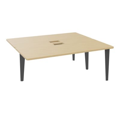 4L BUREAUX PIEDS PARTAGES POLE 2 SUIVANT L180XP160CM DECOUPE TRAPPE SIMPLE ACCES PIED FX
