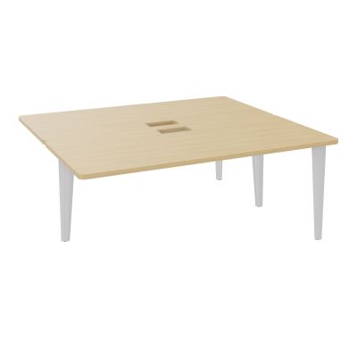 4L BUREAUX PIEDS PARTAGES POLE 2 SUIVANT L180XP160CM DECOUPE TRAPPE SIMPLE ACCES PIED FX