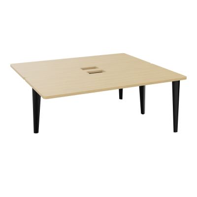 4L BUREAUX PIEDS PARTAGES POLE 2 SUIVANT L180XP160CM DECOUPE TRAPPE SIMPLE ACCES PIED FX