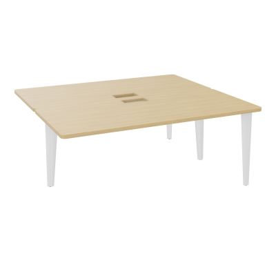 4L BUREAUX PIEDS PARTAGES POLE 2 SUIVANT L180XP160CM DECOUPE TRAPPE SIMPLE ACCES PIED FX