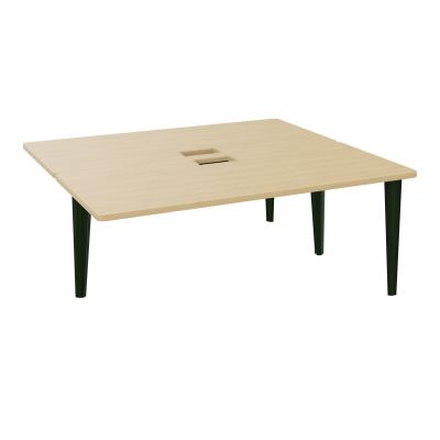 4L BUREAUX PIEDS PARTAGES POLE 2 SUIVANT L180XP160CM DECOUPE TRAPPE SIMPLE ACCES PIED FX