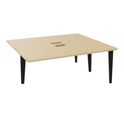 4L BUREAUX PIEDS PARTAGES POLE 2 SUIVANT L180XP160CM DECOUPE TRAPPE SIMPLE ACCES PIED FX