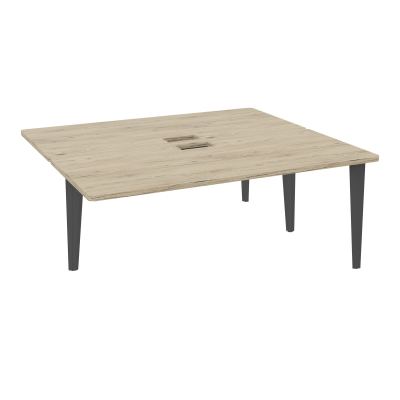 4L BUREAUX PIEDS PARTAGES POLE 2 SUIVANT L180XP160CM DECOUPE TRAPPE SIMPLE ACCES PIED FX