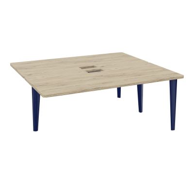4L BUREAUX PIEDS PARTAGES POLE 2 SUIVANT L180XP160CM DECOUPE TRAPPE SIMPLE ACCES PIED FX