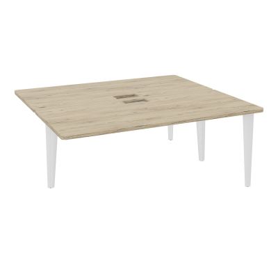 4L BUREAUX PIEDS PARTAGES POLE 2 SUIVANT L180XP160CM DECOUPE TRAPPE SIMPLE ACCES PIED FX