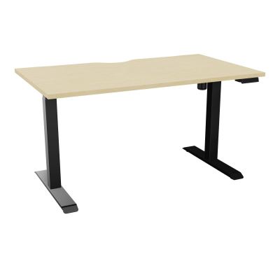 LUTZ 2 BUREAU L140 P80CM EP25 PLAT.ECHANCRURE MOTORISE EUR N8 SG