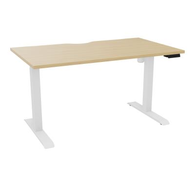 LUTZ 2 BUREAU L140 P80CM EP25 PLAT.ECHANCRURE MOTORISE EUR  R1 SO