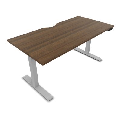 LUTZ 2 BUREAU L160 P80CM EP25 PLAT.ECHANCRURE MOTORISE EUR N6 Z4