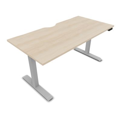 LUTZ 2 BUREAU L160 P80CM EP25 PLAT.ECHANCRURE MOTORISE EUR RZ Z4