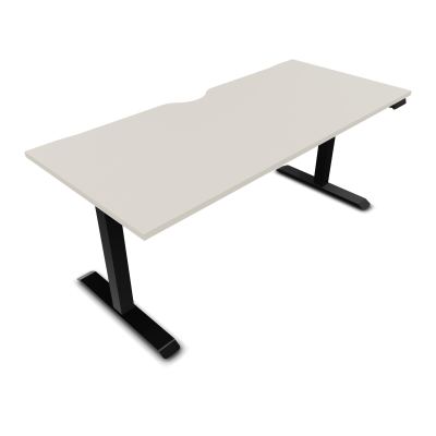 LUTZ 2 BUREAU L180 P80CM EP25 PLAT.ECHANCRURE MOTORISE EUR N5 SG