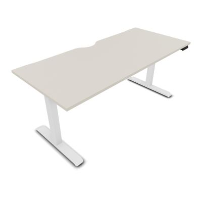 LUTZ 2 BUREAU L180 P80CM EP25 PLAT.ECHANCRURE MOTORISE EUR N5 SO