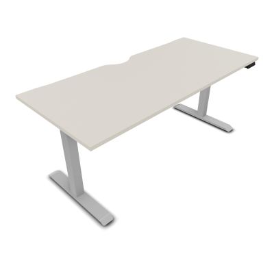 LUTZ 2 BUREAU L180 P80CM EP25 PLAT.ECHANCRURE MOTORISE EUR N5 Z4