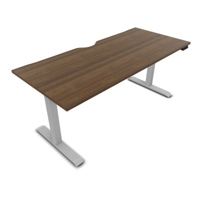 LUTZ 2 BUREAU L180 P80CM EP25 PLAT.ECHANCRURE MOTORISE EUR N6 Z4