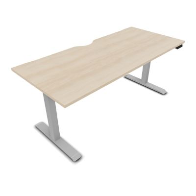 LUTZ 2 BUREAU L180 P80CM EP25 PLAT.ECHANCRURE MOTORISE EUR RZ Z4