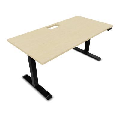 LUTZ 2 BUREAU L160 P80CM EP25 DECOUP.1TRAPPE 24X12 MOTORISE+GOULOTTE EUR N8 SG