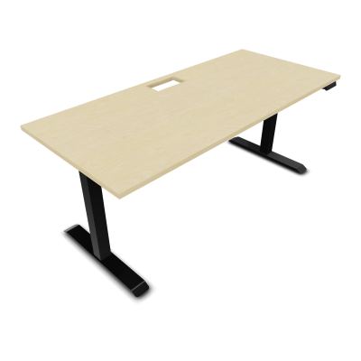 LUTZ 2 BUREAU L180 P80CM EP25 DECOUP.1TRAPPE 24X12 MOTORISE+GOULOTTE EUR N8 SG