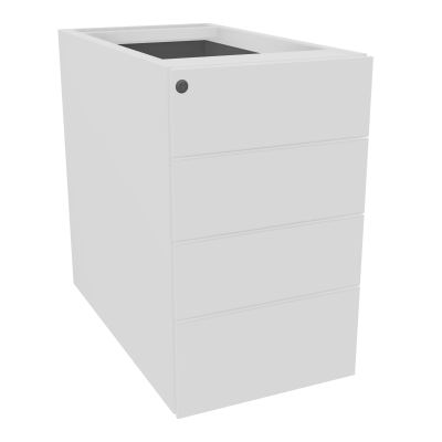 CAISSON HAUTEUR BUREAU L. 42 X P. 77 X H. 71 CM 4 TIROIRS PLATS SO