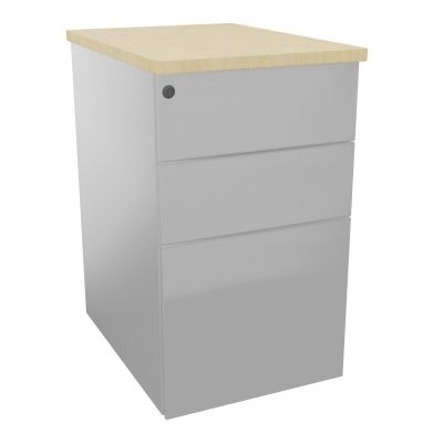 CAISSON HB METAL 3T P.60 L.43,2 H.73,5 CM DONT 1 DS TOP MELAMINE