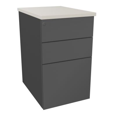 CAISSON HB METAL 3T P.60 L.43,2 H.73,5 CM DONT 1 DS TOP MELAMINE