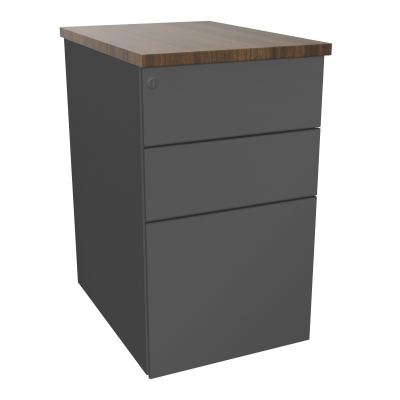CAISSON HB METAL 3T P.60 L.43,2 H.73,5 CM DONT 1 DS TOP MELAMINE