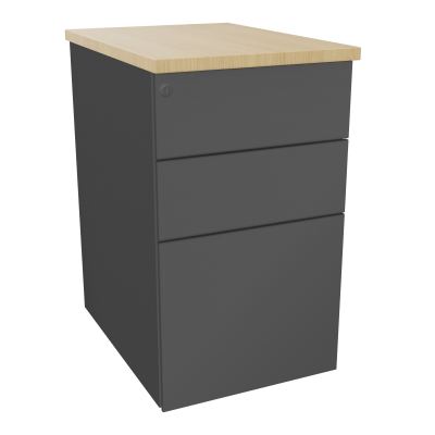 CAISSON HB METAL 3T P.60 L.43,2 H.73,5 CM DONT 1 DS TOP MELAMINE